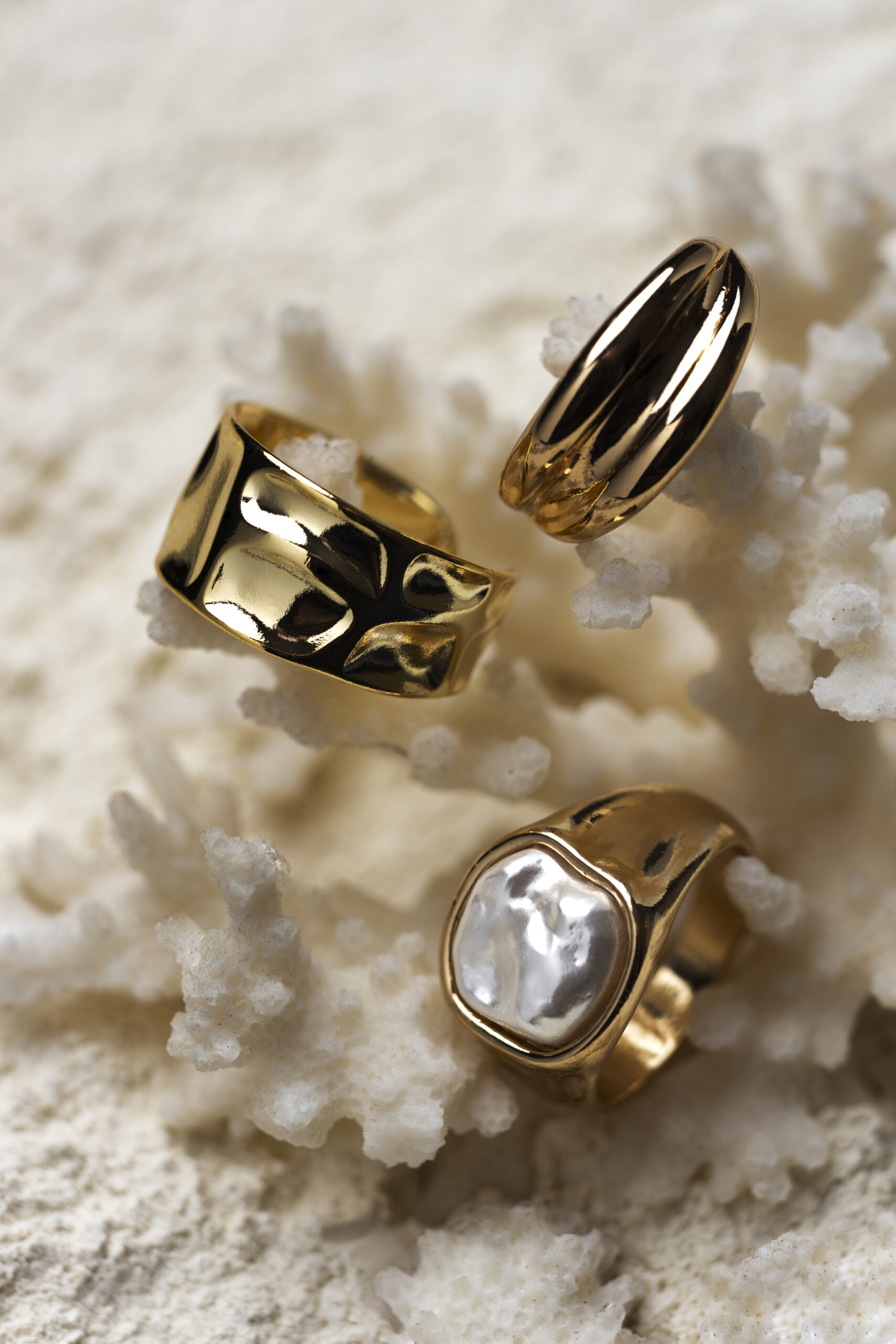 Ring 2 Trio goudkleurige ring Marie